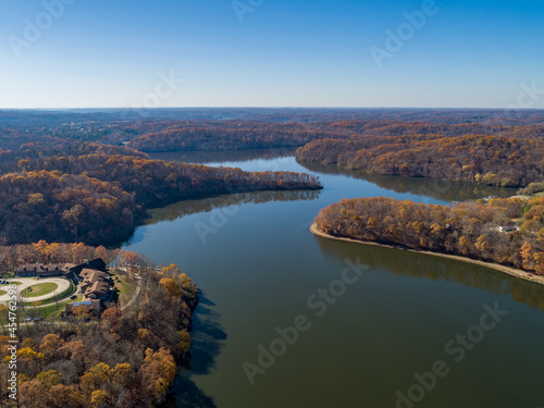 Burr Oak Lake in Autumn © gregmrotek