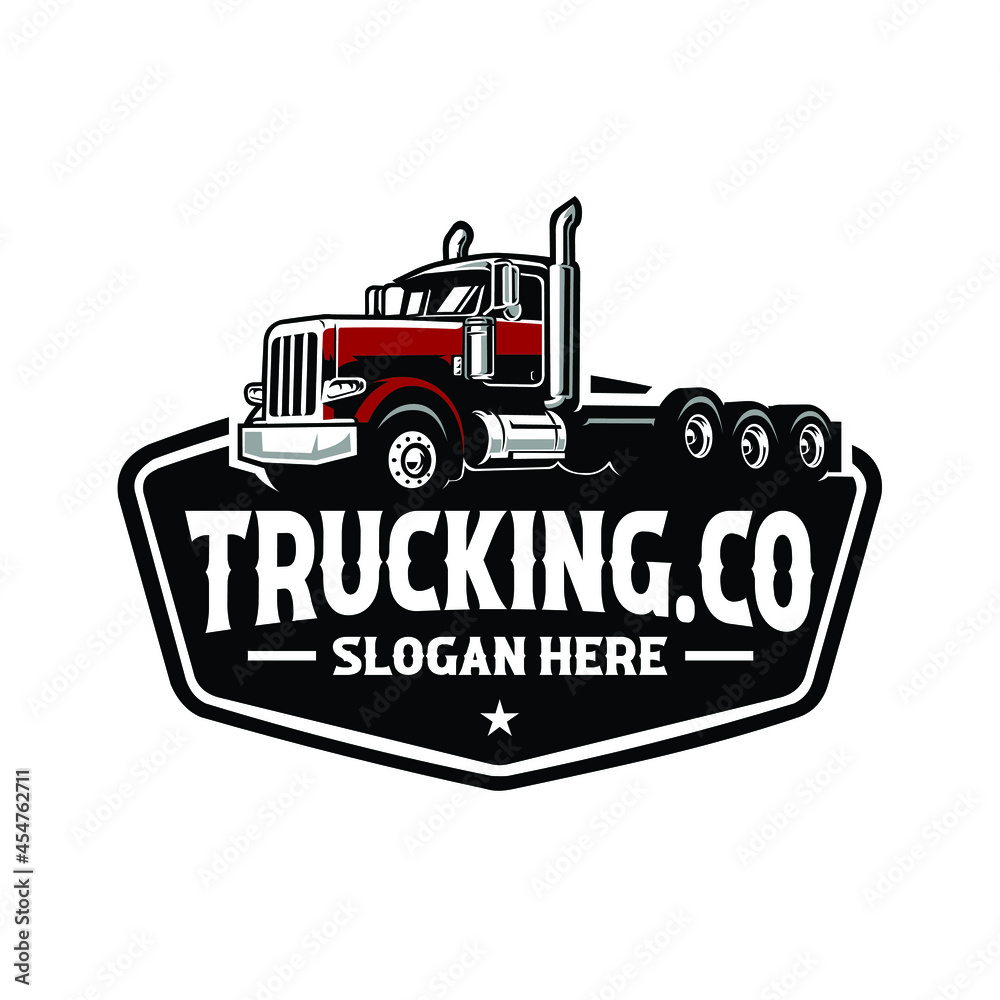 Ready Made Trucking Company Badge Vintage Classic Logo Stock Vector 