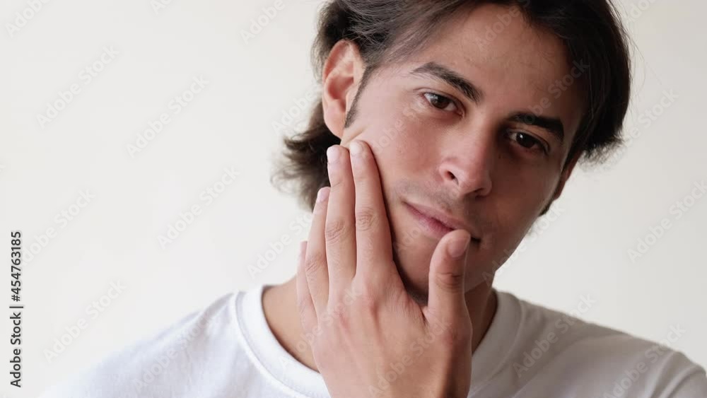 aftershave balsam handsome latin man facial aftershave balsam handsome latin man facial