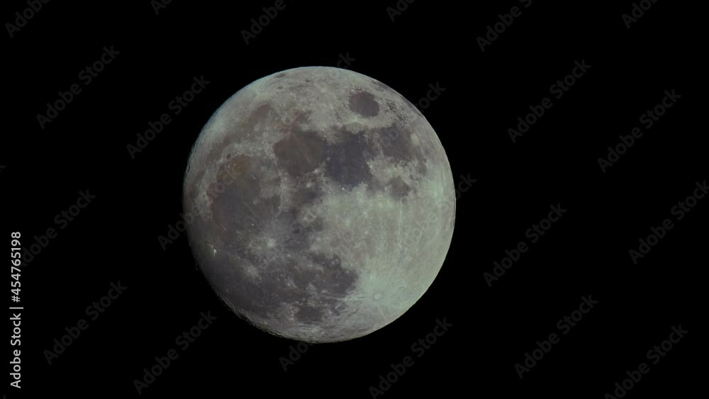Zoom view the moon move on the night , dark blackground Zoom view the moon move on the night , dark blackground