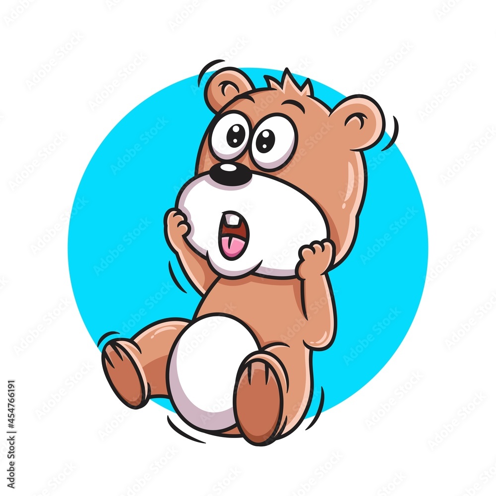 Obraz premium cute bear cartoon vector illustration