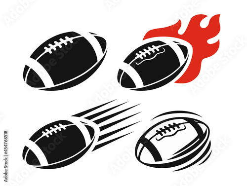 American Football rugby ball vector. Game sport competition.