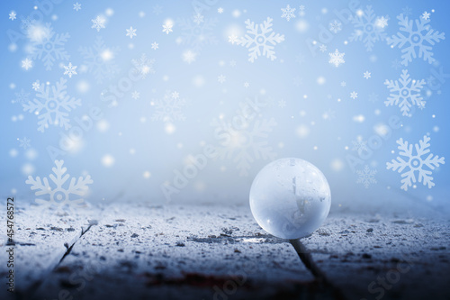 Globe with snowflake  Christmas