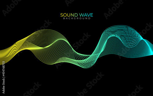 Sound wave background premium illustrator
