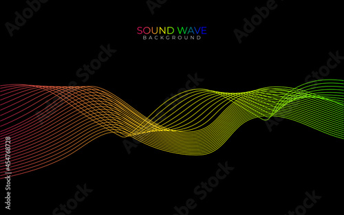 Sound wave background premium