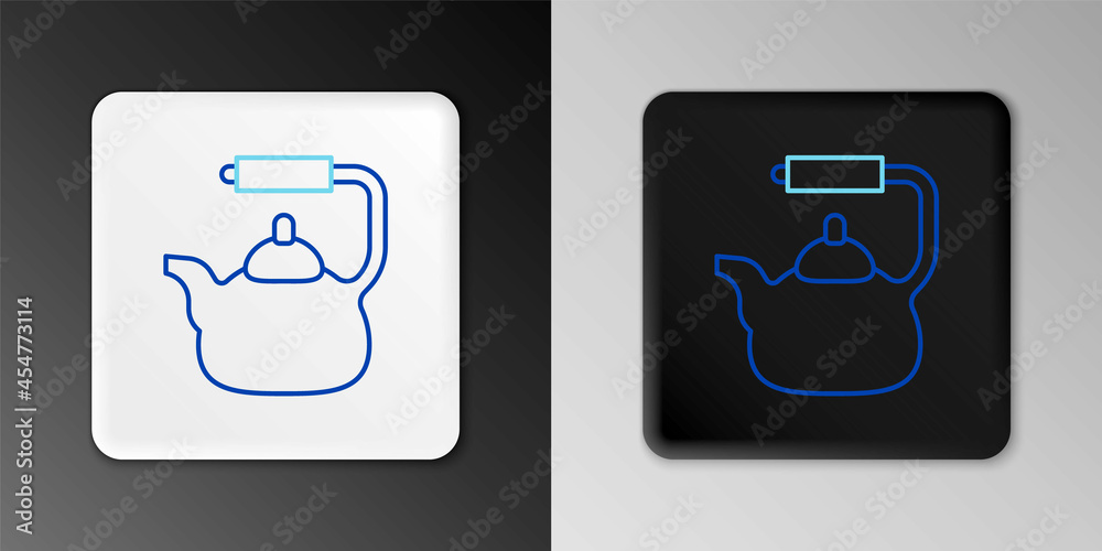 Line Kettle with handle icon isolated on grey background. Teapot icon. Colorful outline concept. Vector Line Kettle with handle icon isolated on grey background. Teapot icon. Colorful outline concept. Vector