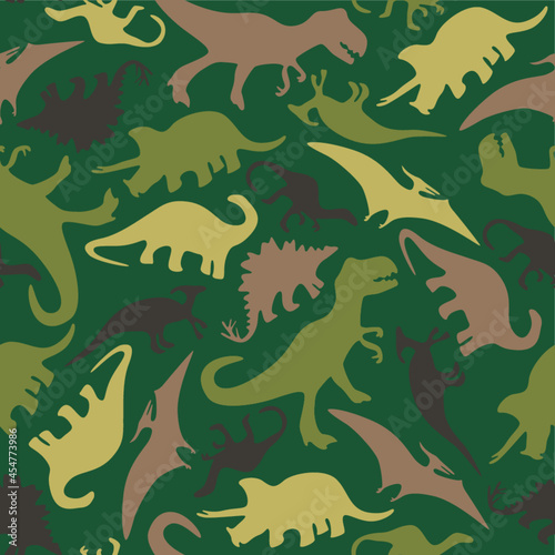 seamless pattern dinosaurs camouflage