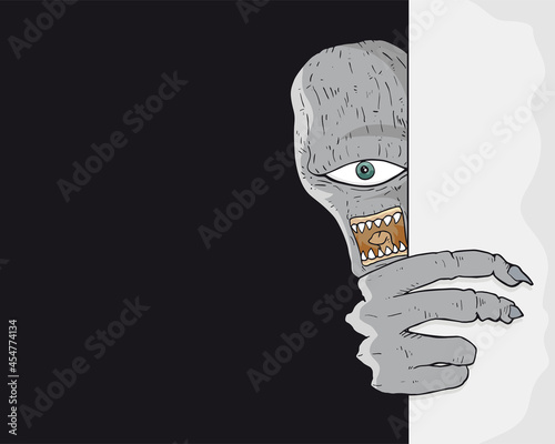 Horror monster draw