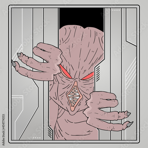 Imaginative terror mutant illustration