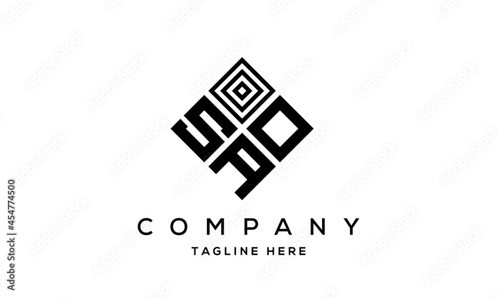 SOA square three latter logo vector SOA square three latter logo vector