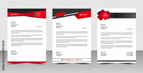Clean business style letterhead bundle of your corporate Set to print with vector & illustration. corporate letterhead bundle template vector
