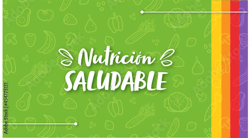 Nutrición saludable. Textura verduras de fondo.  Portada de presentación color verde. vector de verduras.