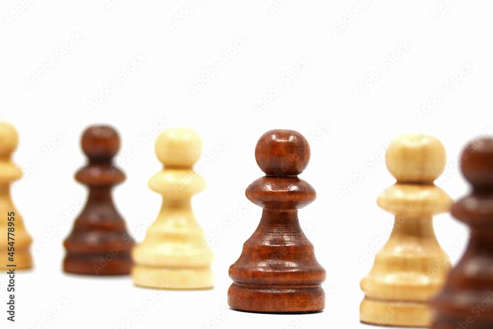 chess pieces isolated on white background chess pieces isolated on white background