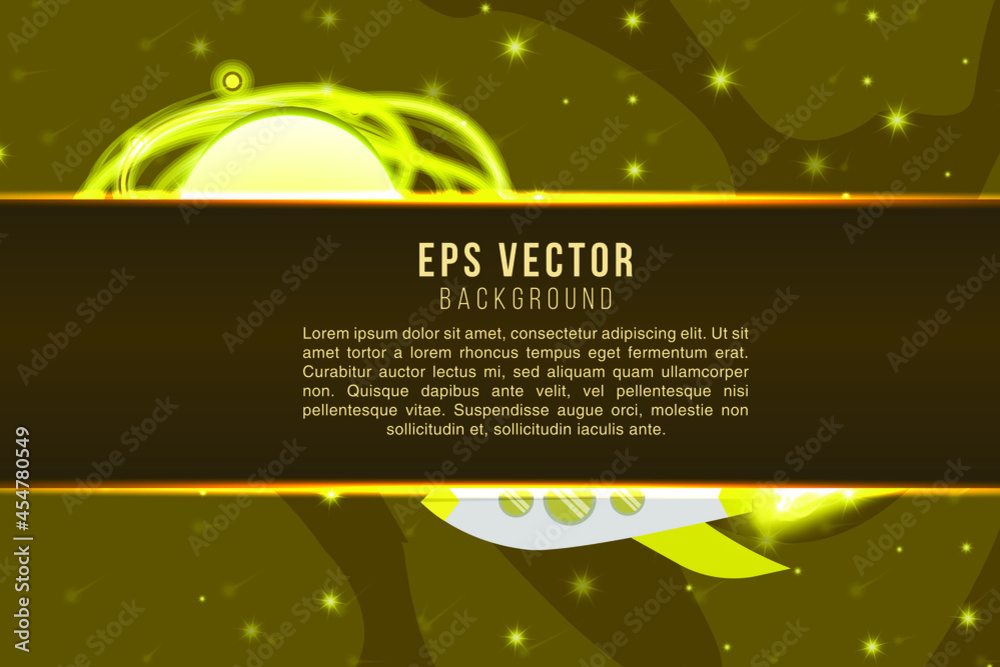 Space text background yellow and brown colors with shine glow stars light effect. can use for poster, banner, flyer, pamphlet, leaflet, brochure, catalog, web, site, website, presentation, book cover