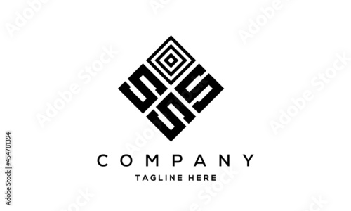 SSS square three latter logo vector