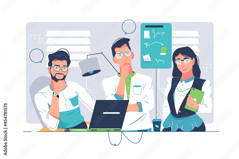 Colleagues work together on project Colleagues work together on project