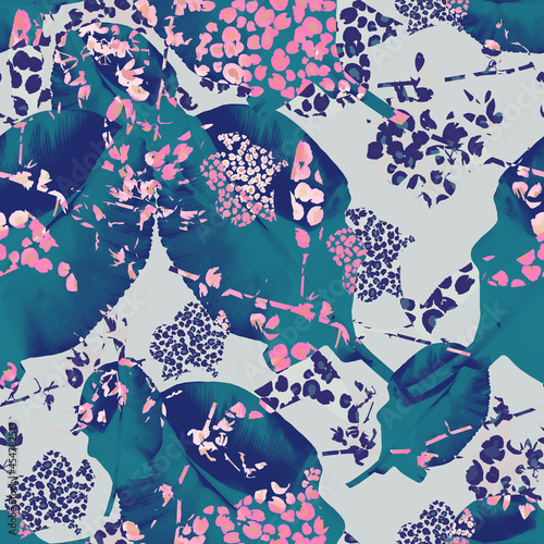 Leopard seamless pattern design, fashion background