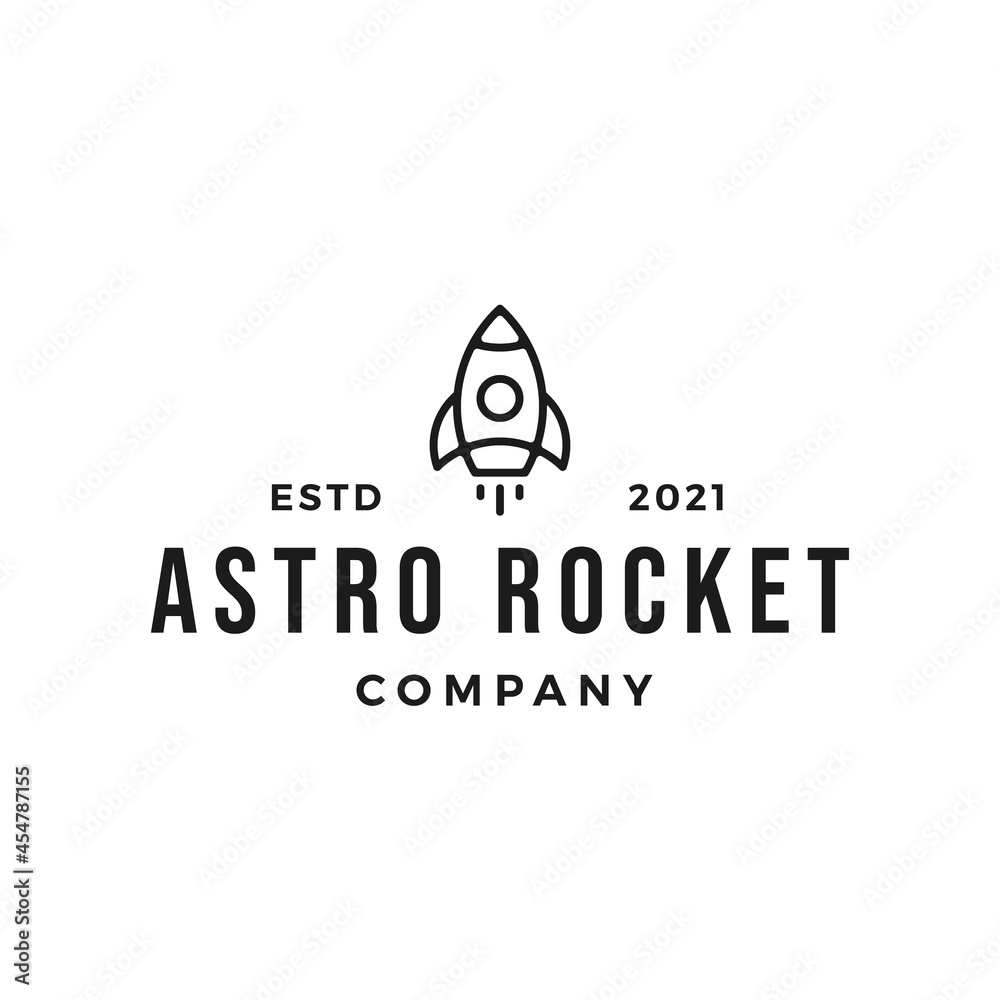 Line Rocket Logo Icon. Web Symbol Logo Template Design Element. Line Rocket Logo Icon. Web Symbol Logo Template Design Element.