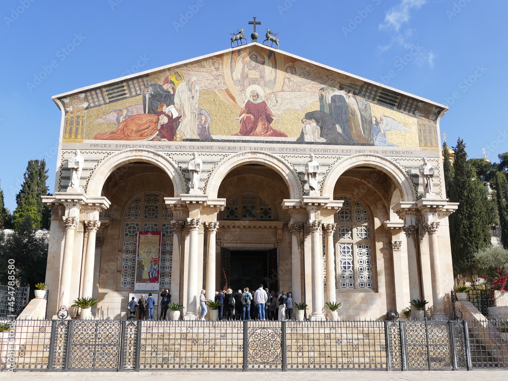 Basilica Agoniae Domini near the Garden of Gethsemane in Jerusalem, Israel
