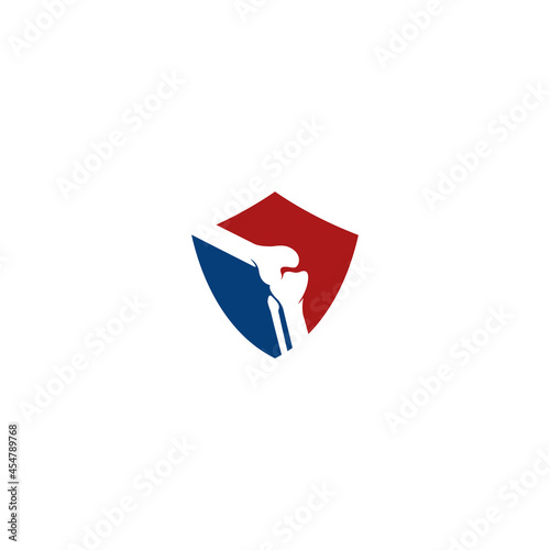Leg security vector logo template