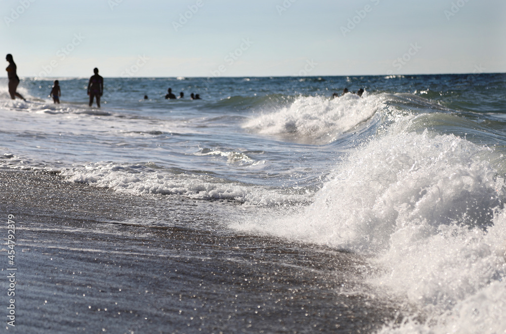 people on the beach