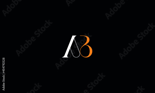 AB,BA  Abstract Letters Logo Monogram