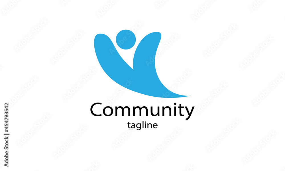 Premium vector community people association logo template Premium vector community people association logo template