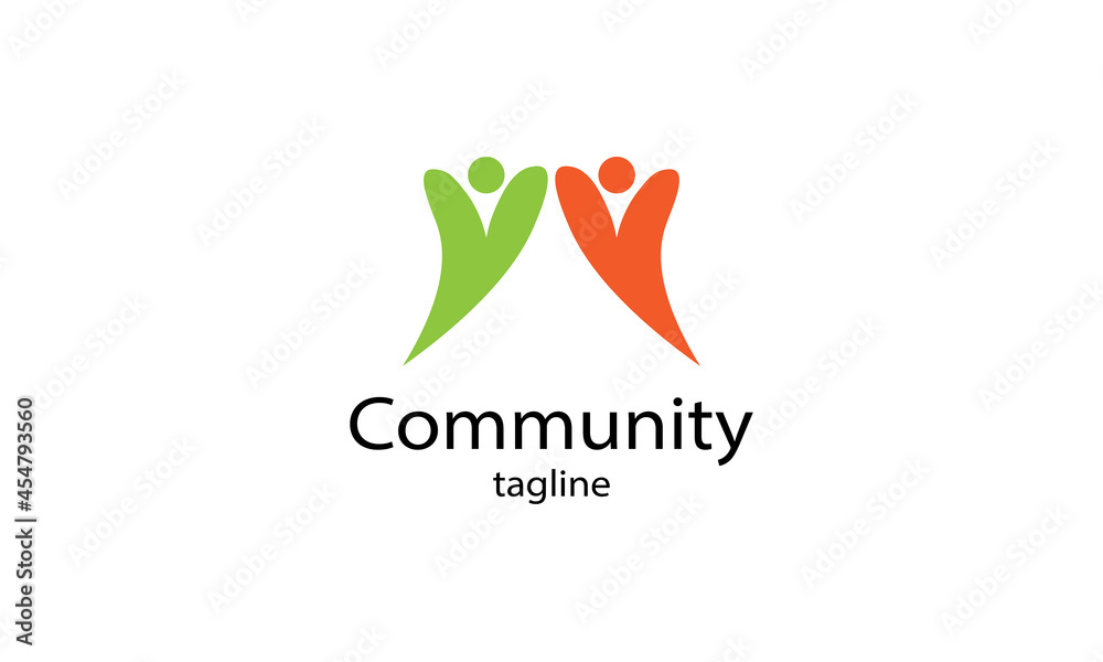 Fototapeta premium Premium vector community people association logo template