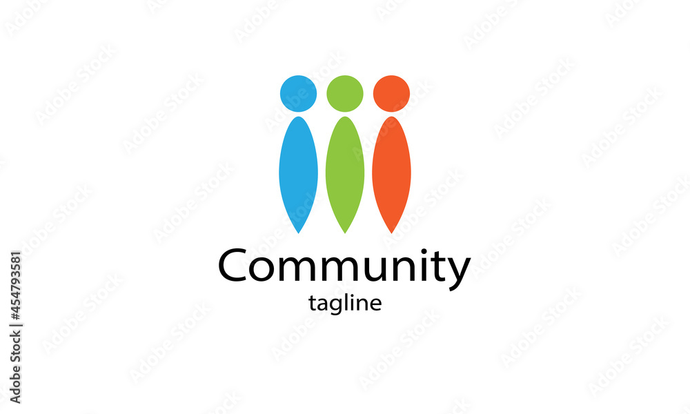 Premium vector community people association logo template Premium vector community people association logo template