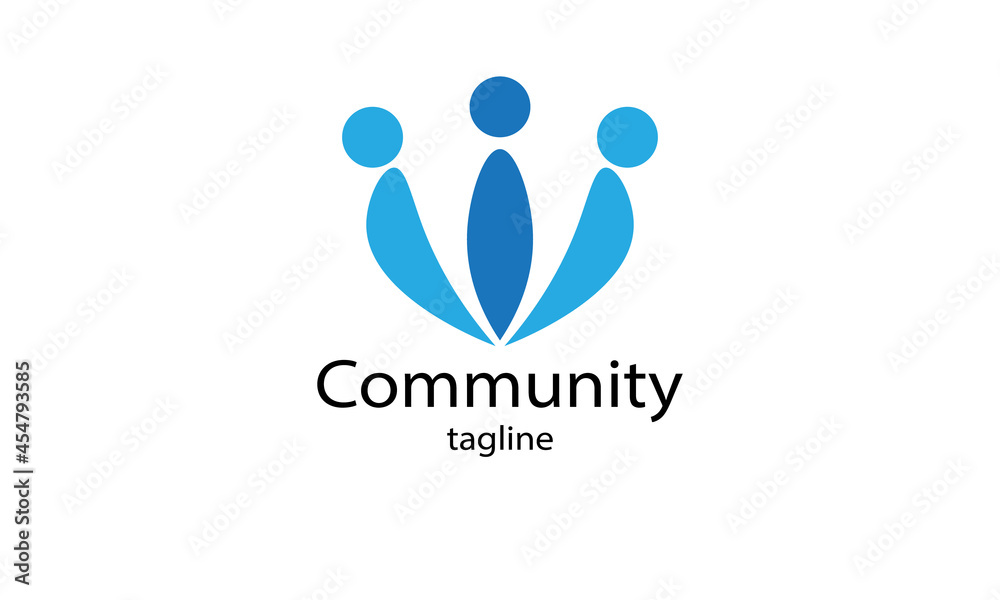 Premium vector community people association logo template Premium vector community people association logo template