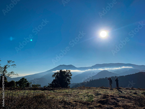 sunset in the mountains