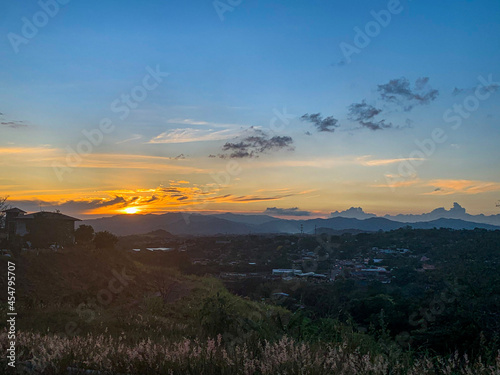 sunset in the mountains