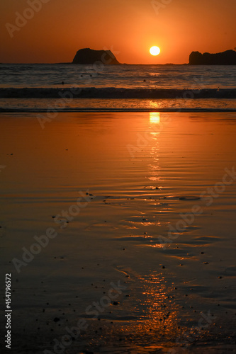 sunset on the beach