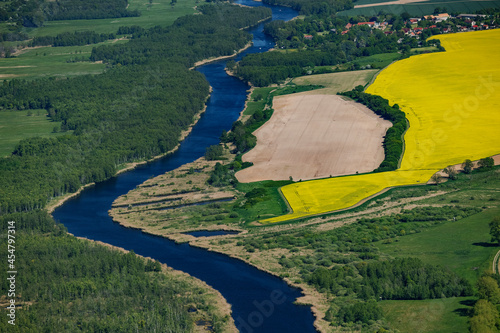 Anklam, unteres Peenetal. Mecklenburg-Vorpommern, Deutschland, Luftaufnahme < english> Mecklenburg-Western Pomerania, Germany, aerial view photo