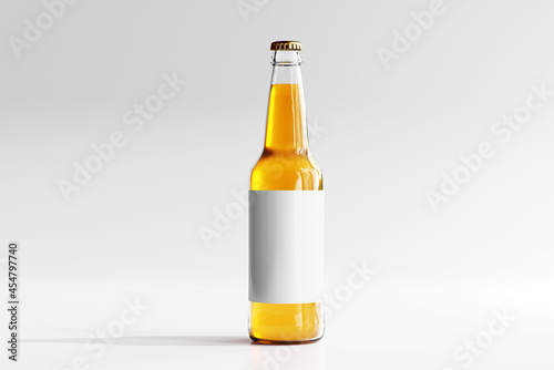 Glass Beverage Bottle with Empty Label