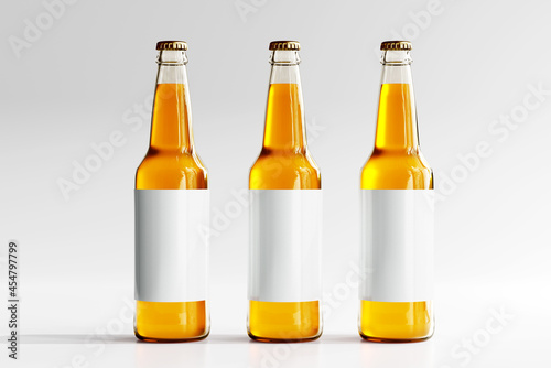 Glass Beverage Bottle with Empty Label