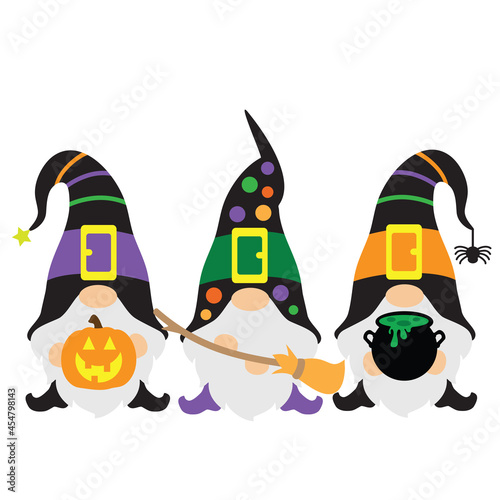 Cute Halloween gnome vector cartoon illustration