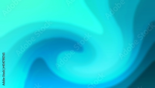 Blue wave, abstract teal mint background, frosted glass texture. Image of blurred gradient green turquoise backdrop. Illustration for your graphic design, banner, wallpaper, water, or aqua poster.  © Pook