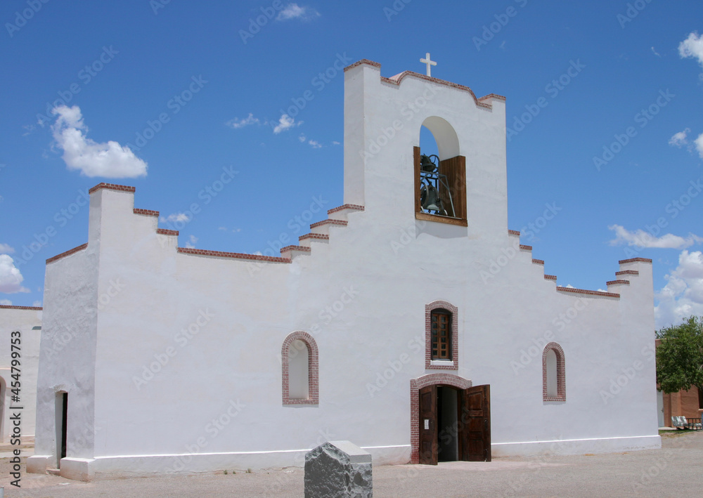 The Socorro Mission in Socorro, Texas, part of the Historic Mission Trail in Texas