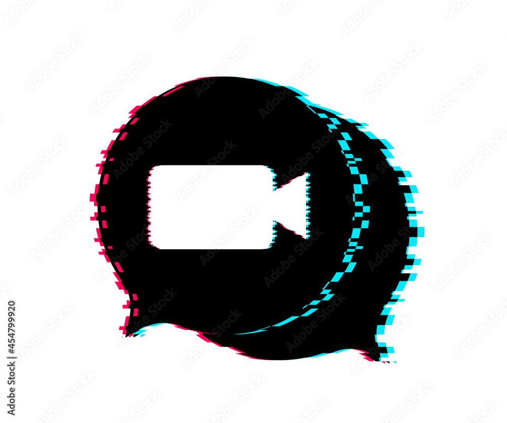 Incoming video call on laptop. Laptop with incoming call, man profile ...