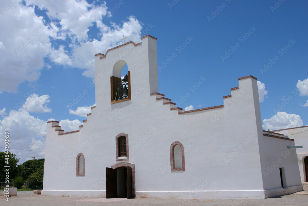 The Socorro Mission in Socorro, Texas, part of the Historic Mission Trail in Texas
