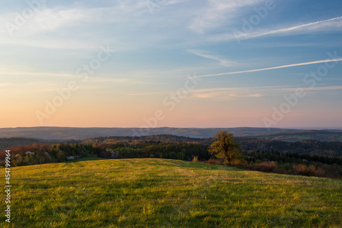 sunset over the mountains