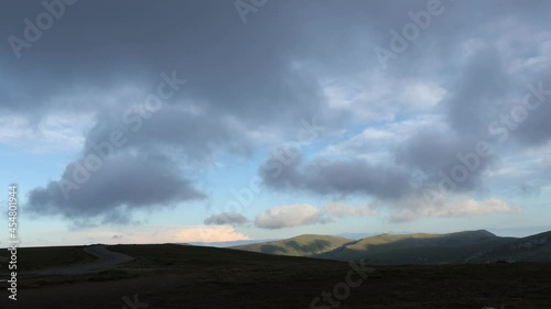 Clouds on the transalpine in Romania