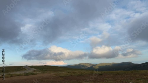 Clouds on the transalpine in Romania photo