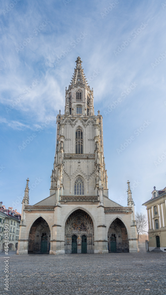 Bern Minster Facade - Gothic Cathedral - Bern, Switzerland