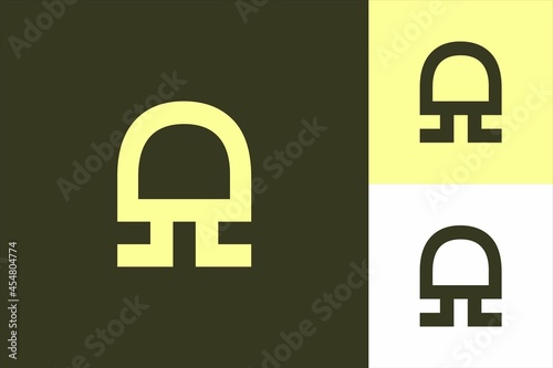 letter HD  logo. Robot design concept, modern, unique, simple. for corporate identity