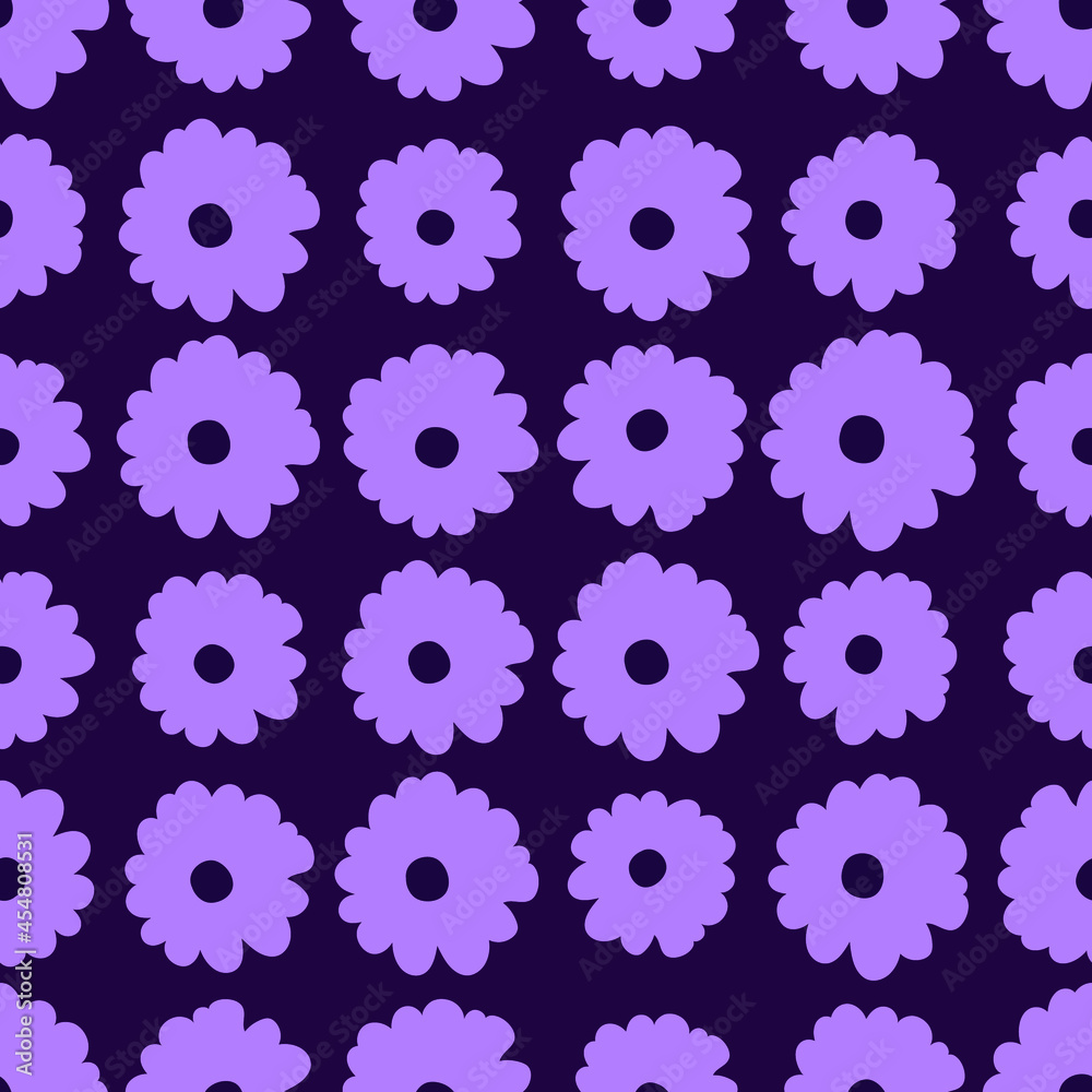seamless pattern of flowers in purple shades for prints on fabrics, clothing, packaging, ceramics, bedding and for interior decoration seamless pattern of flowers in purple shades for prints on fabrics, clothing, packaging, ceramics, bedding and for interior decoration