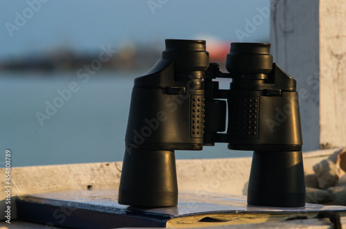 binocular on the beach