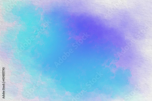 Blue purple watercolor acrylic hand drawn background