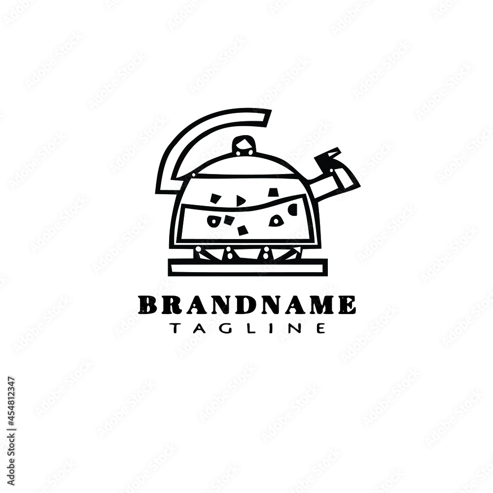boiling water cartoon logo icon cute template boiling water cartoon logo icon cute template